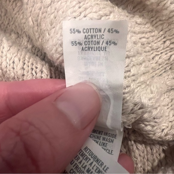 Aerie Oversized Split Hem Sweater Women’s Tan Cream Size Small | Loungewear - Picture 4 of 7